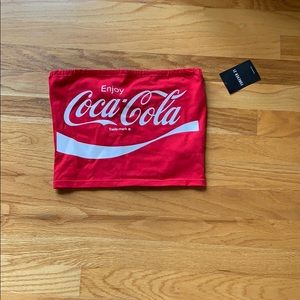 Cropped coca cola tube top!!